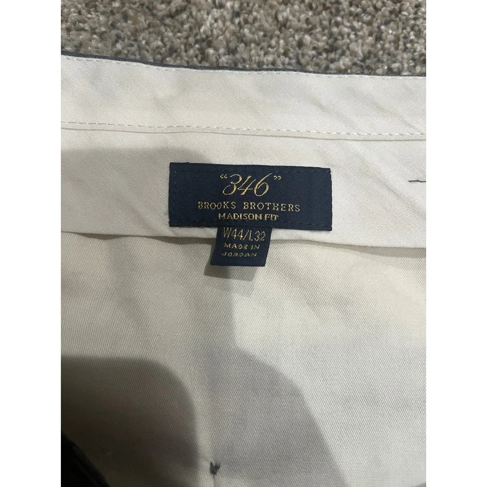 Brooks Brothers 346 Madison Fit Mens 41x31 Gray 100% Wool Pleated Dress Pants